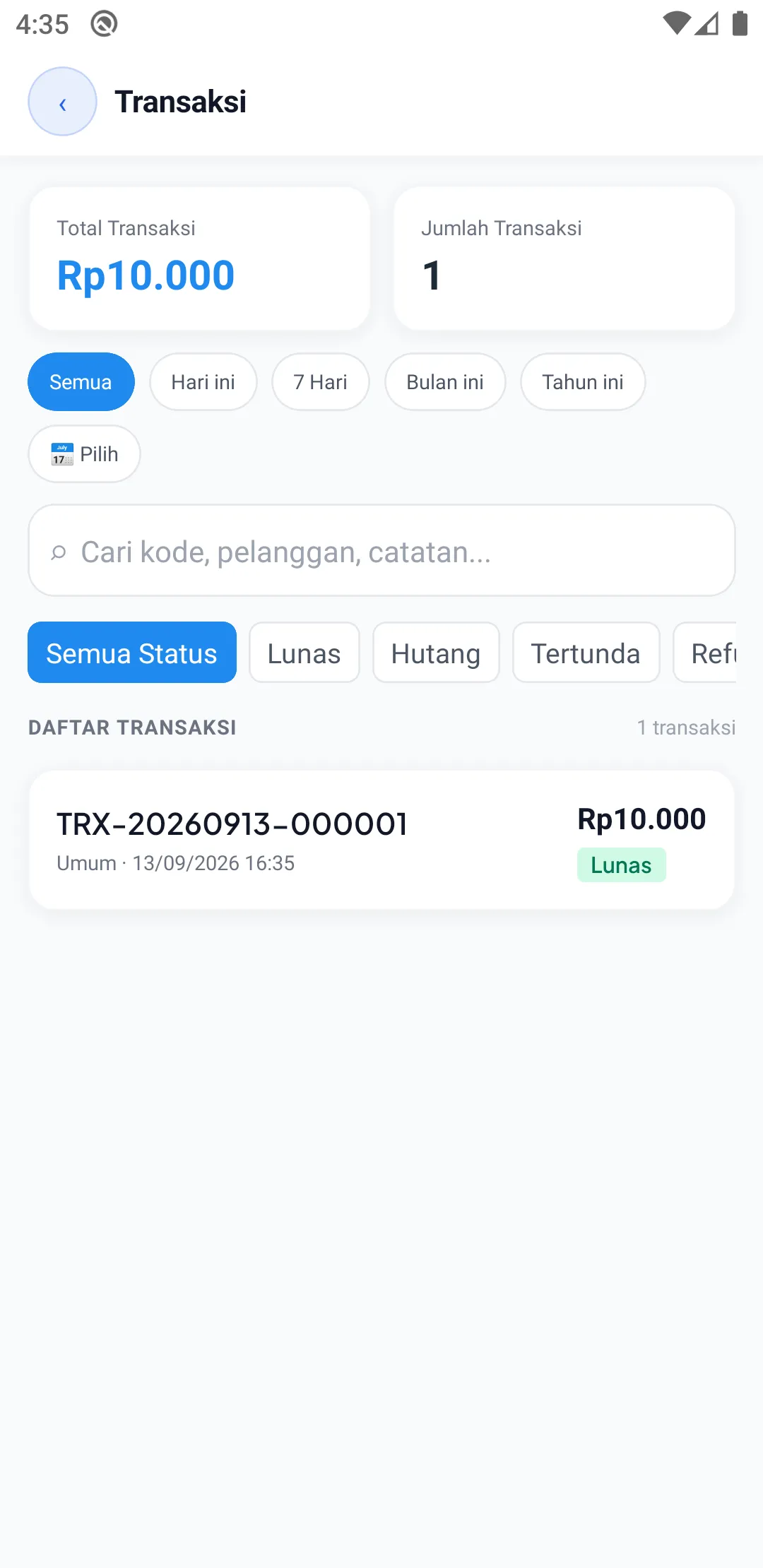 Transaksi HP