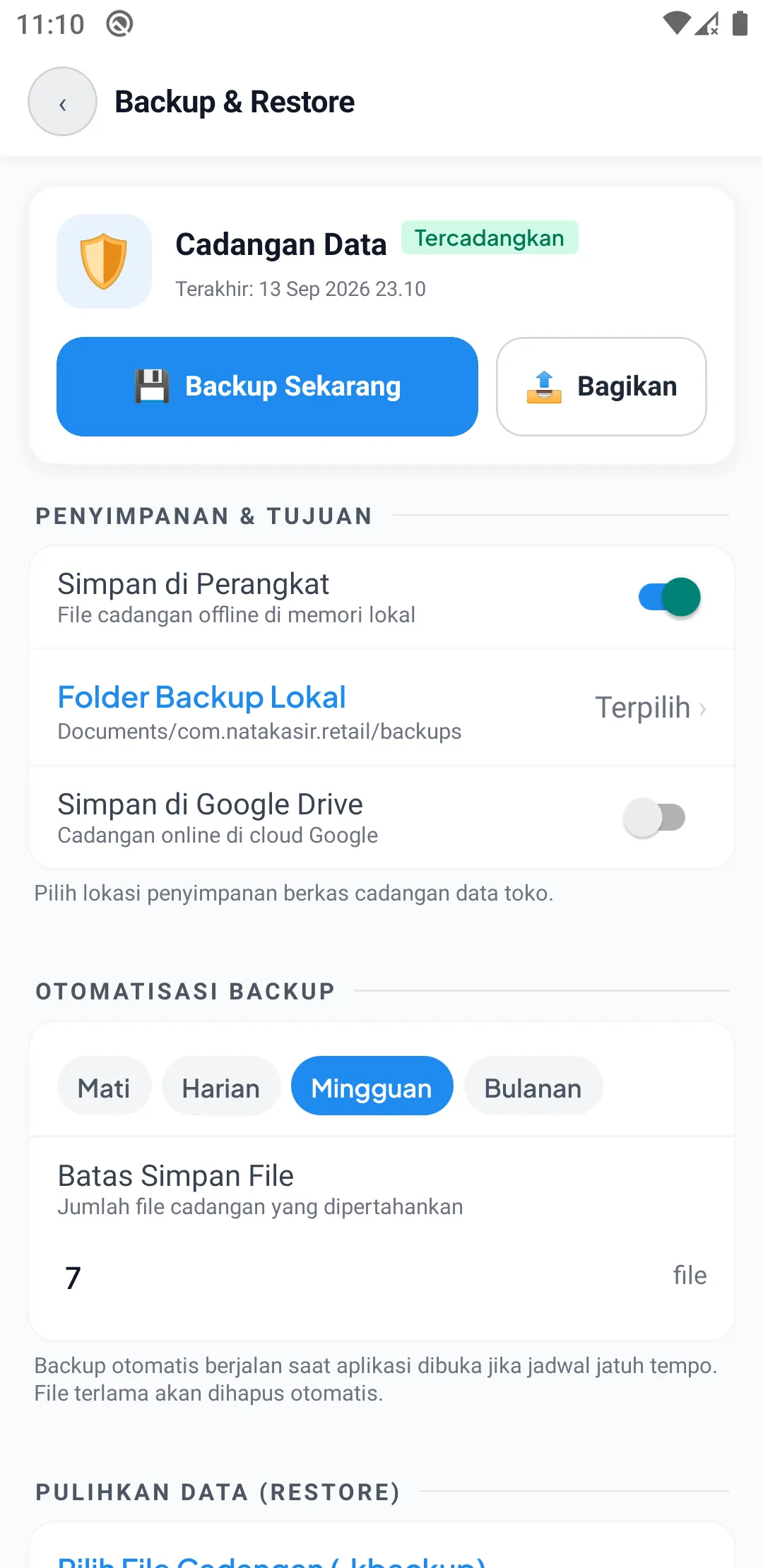 Backup HP